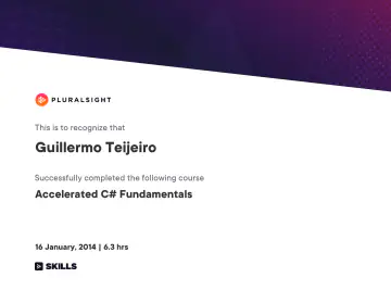 Certificate: Accelerated C# Fundamentals
