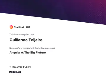 Certificate: Angular 6: The Big Picture