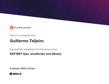 Certificate: ASP.NET Ajax JavaScript and jQuery