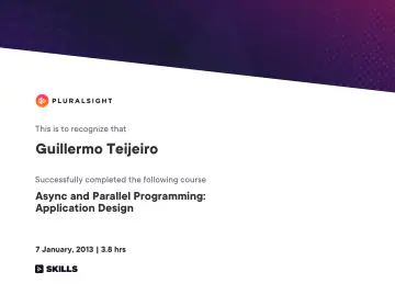 Certificate: Async and Parallel Programming: Application Design