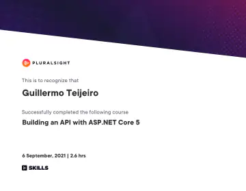Certificate: Building an API with ASP.NET Core 5