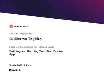 Certificate: Building and Running Your First Docker App