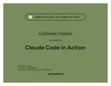 Certificate: Claude Code in Action