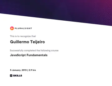 Certificate: JavaScript Fundamentals