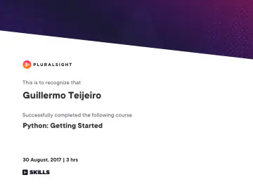 Certificate: Python: Getting Started