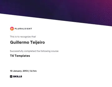 Certificate: T4 Templates
