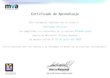 Certificate: Windows Azure